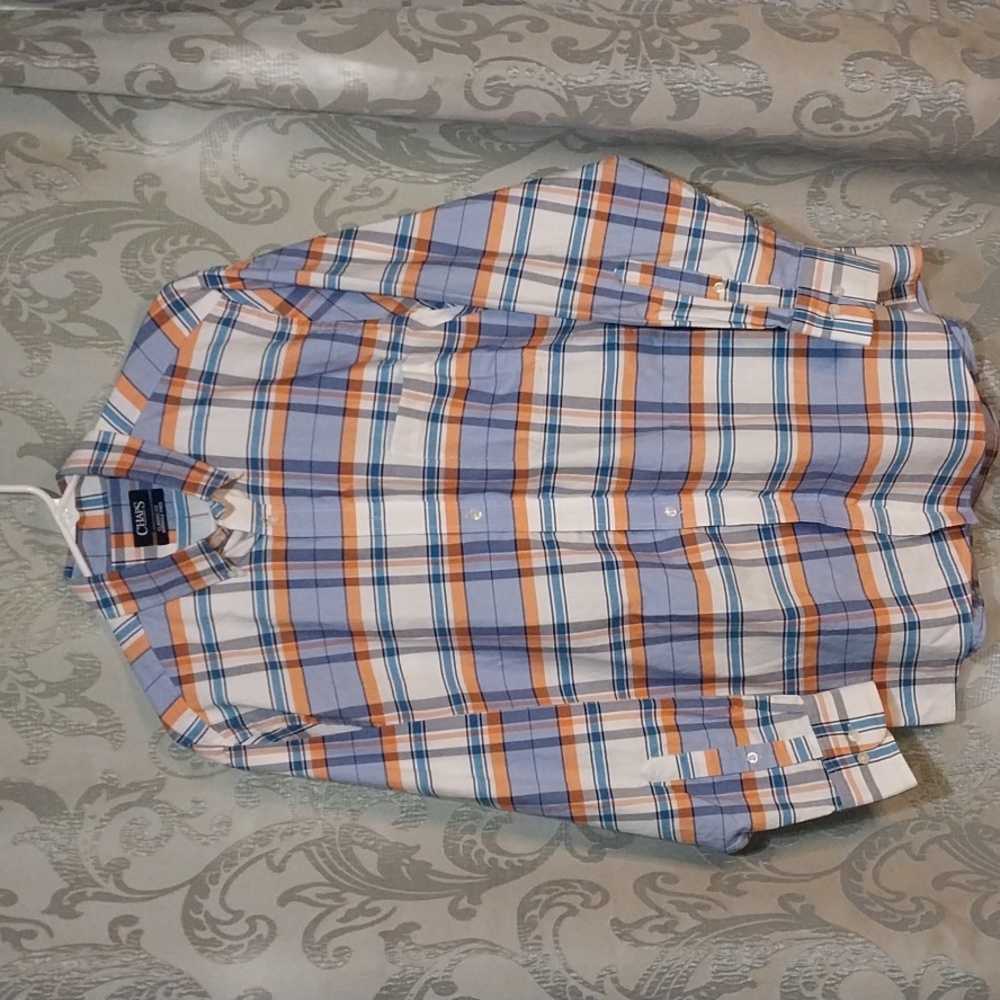 Chaps Oxford Men's Shirt Size 16-16.5 (32/33) Classic Fit Wrinkle Free.